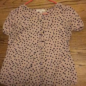 Loft Sz S s/s pink shirt